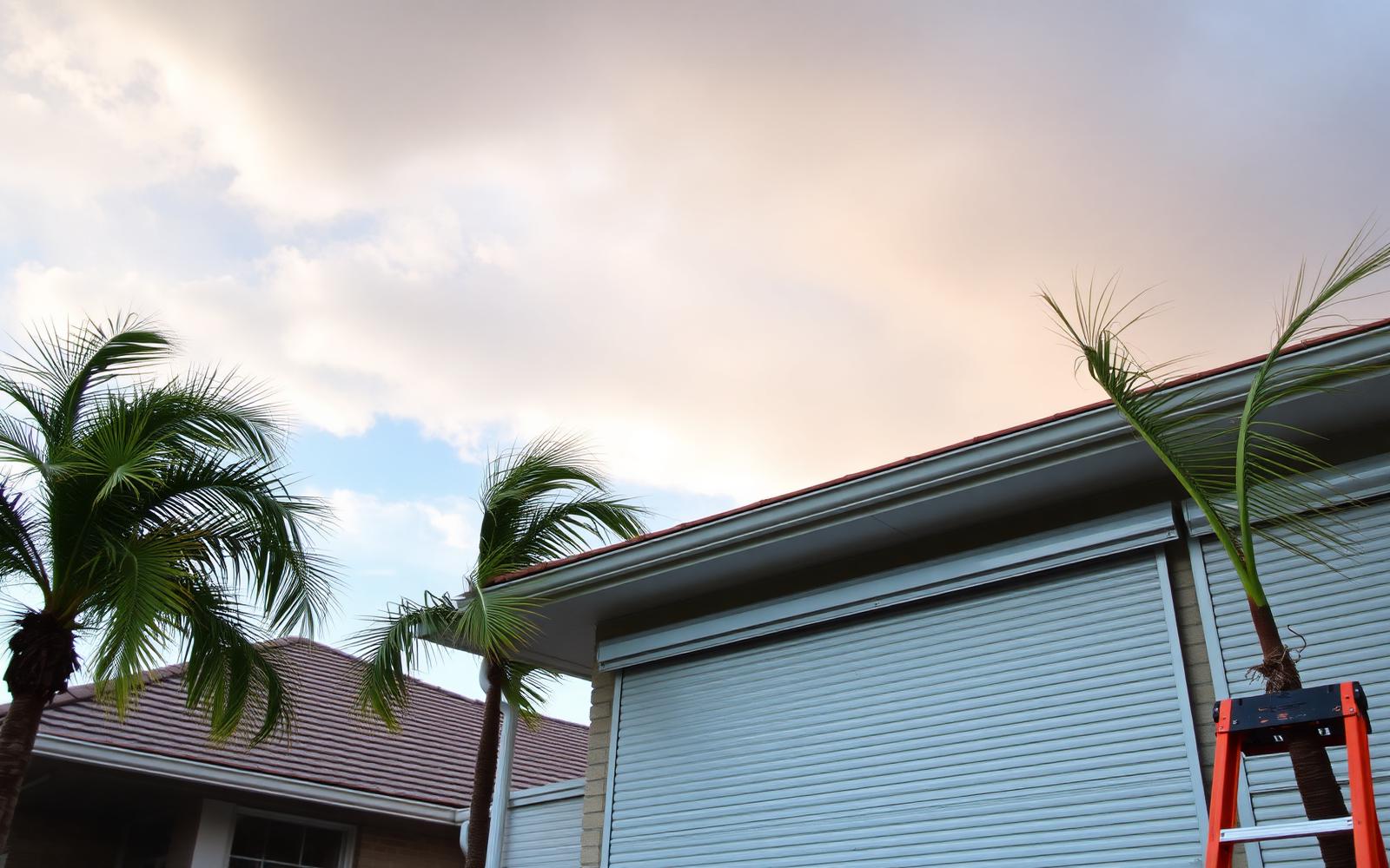 Storm preparation at a Florida home